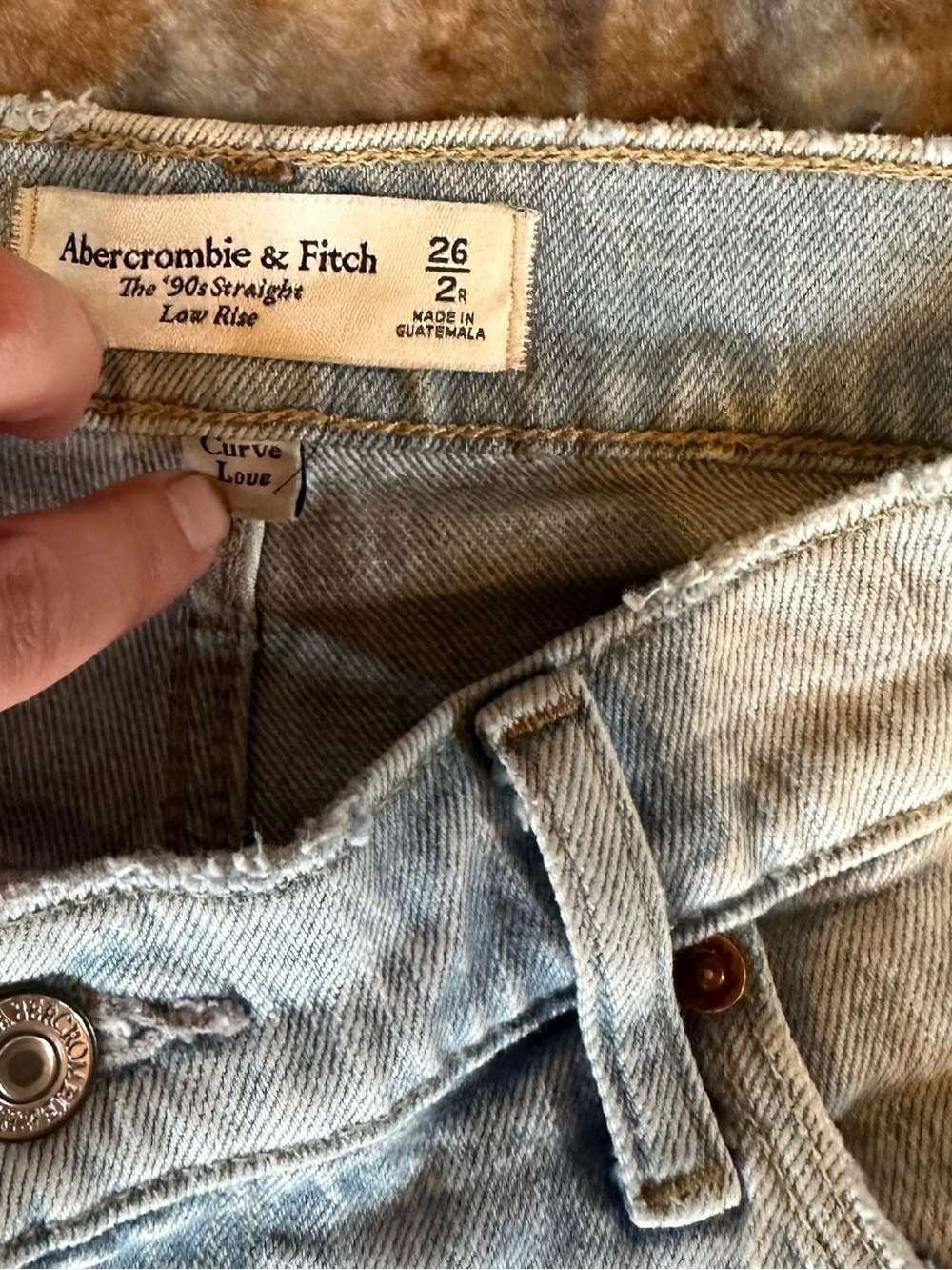 Abercrombie & Fitch '90s Straight Low Rise Light Wash Jeans - Size 26